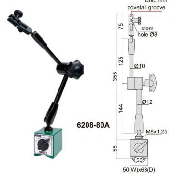 Đế từ gá đồng hồ so Insize 6208-80A